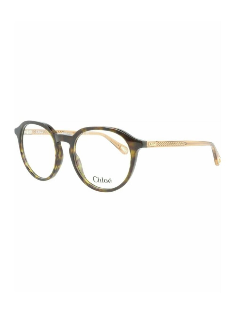 New Chloé Women's Eyeglasses Round Oval Bio Acetate Frame Havana Brown